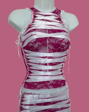 Load image into Gallery viewer, PINK &amp; WHITE RIBBON TOP
