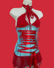 Load image into Gallery viewer, RED &amp; AQUA RIBBON MINI

