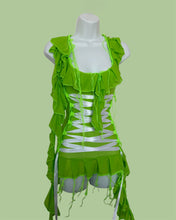 Load image into Gallery viewer, NEON GREEN &amp; WHITE RIBBON MINI
