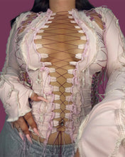 Load image into Gallery viewer, PINK LACE UP TOP
