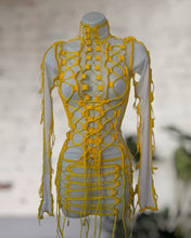 Load image into Gallery viewer, YELLOW &amp; WHITE LACE UP SET
