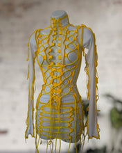 Load image into Gallery viewer, YELLOW &amp; WHITE LACE UP SET

