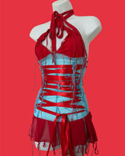 Load image into Gallery viewer, RED &amp; AQUA RIBBON MINI
