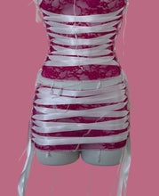 Load image into Gallery viewer, PINK &amp; WHITE RIBBON SKIRT
