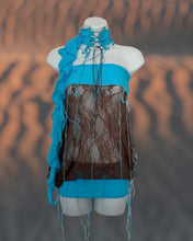 Load image into Gallery viewer, AQUA &amp; BROWN LACE DRESS
