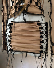 Load image into Gallery viewer, SAND &amp; BLACK LACE UP SKIRT

