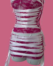 Load image into Gallery viewer, PINK &amp; WHITE RIBBON SKIRT
