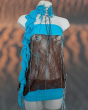 Load image into Gallery viewer, AQUA &amp; BROWN LACE DRESS
