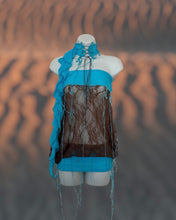 Load image into Gallery viewer, AQUA &amp; BROWN LACE DRESS
