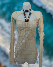 Load image into Gallery viewer, NUDE BEAD TIE DRESS
