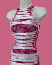 Load image into Gallery viewer, PINK &amp; WHITE RIBBON TOP
