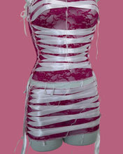 Load image into Gallery viewer, PINK &amp; WHITE RIBBON SKIRT
