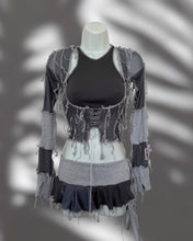 Load image into Gallery viewer, GREY TONES LACE UP TOP
