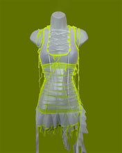 Load image into Gallery viewer, NEON YELLOW &amp; WHITE RIBBON MINI
