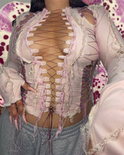 Load image into Gallery viewer, PINK LACE UP TOP

