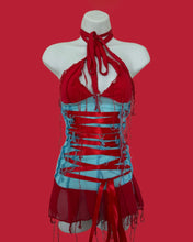 Load image into Gallery viewer, RED &amp; AQUA RIBBON MINI
