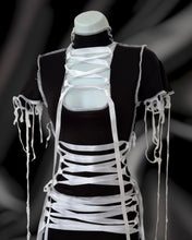 Load image into Gallery viewer, BLACK &amp; WHITE RIBBON TOP
