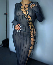 Load image into Gallery viewer, MAXI NADIA DRESS BLACK
