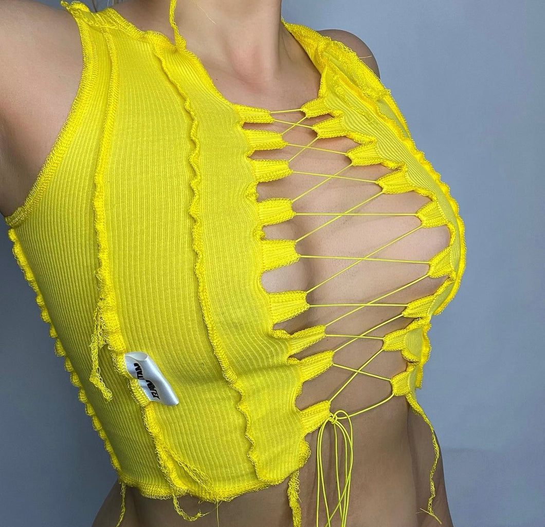 BASICS LACE UP YELLOW